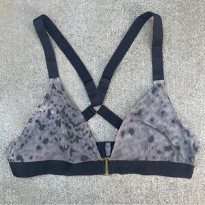 Urban Outfitters Black and Gray Spotted Bralette